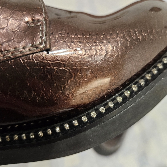 Glossy Rhinestone Lace-ups - Picture 12 of 13